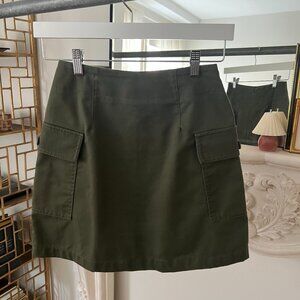Brandy Melville Green Cargo Mini Skirt Size S (US)